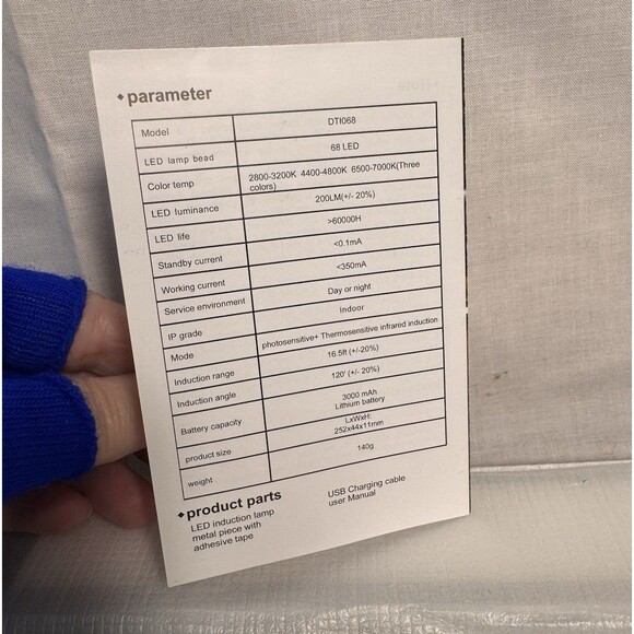 Intelligent Induction Lamp For Under Cabinets 2 piece 10” Rechargeable Yiger - Picture 10 of 10